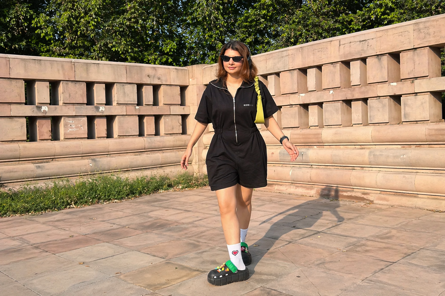 Korraj | Oversized Zipper Playsuit Co-Ord Set for Women