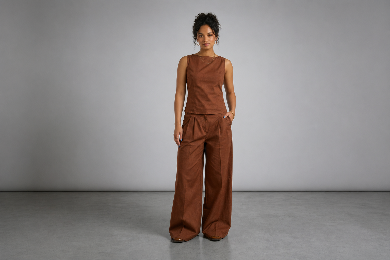 Summer Chic: Why Brown Halter Neck Sets Are a Wardrobe Essential