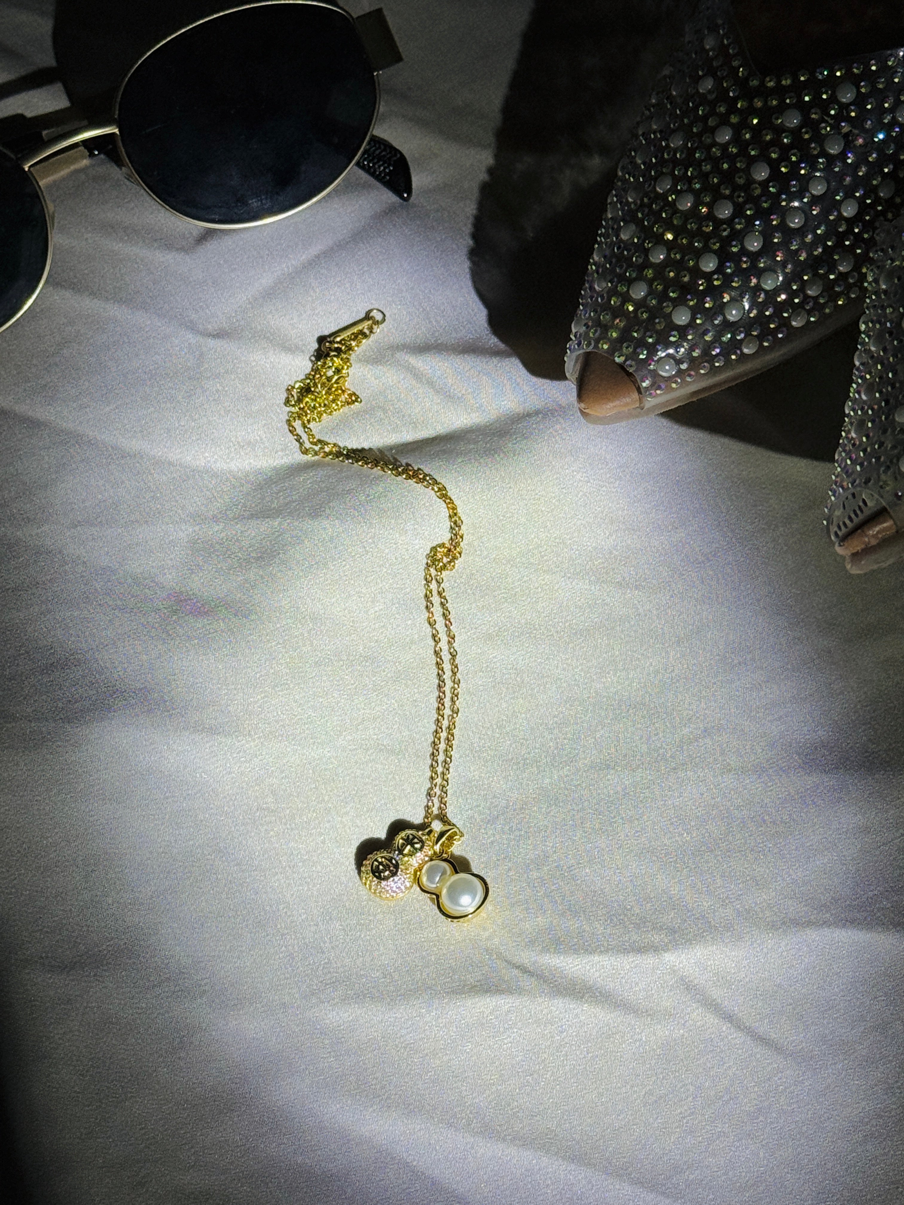 Snowman Gold Plated Pendant With Chain