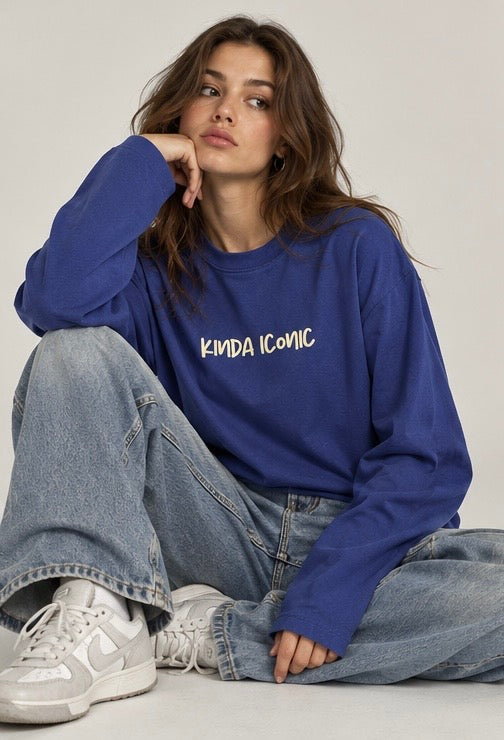 Iconic Blue Full Sleeve T-Shirt
