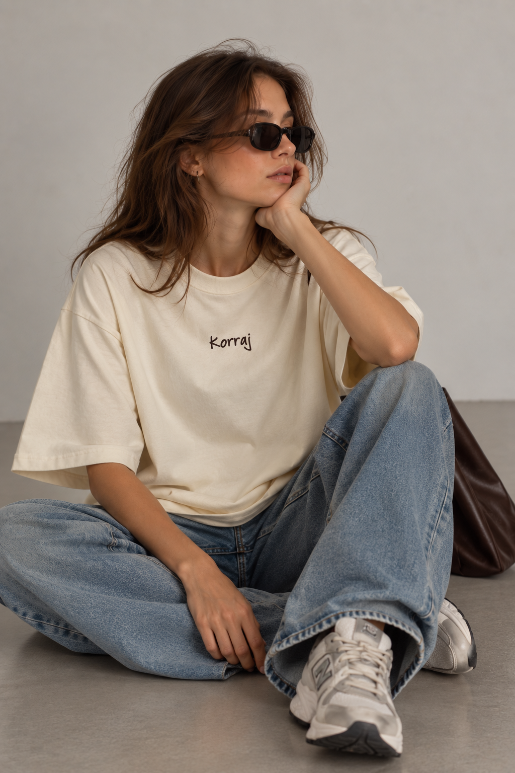 Signature Cream Oversized T-Shirt