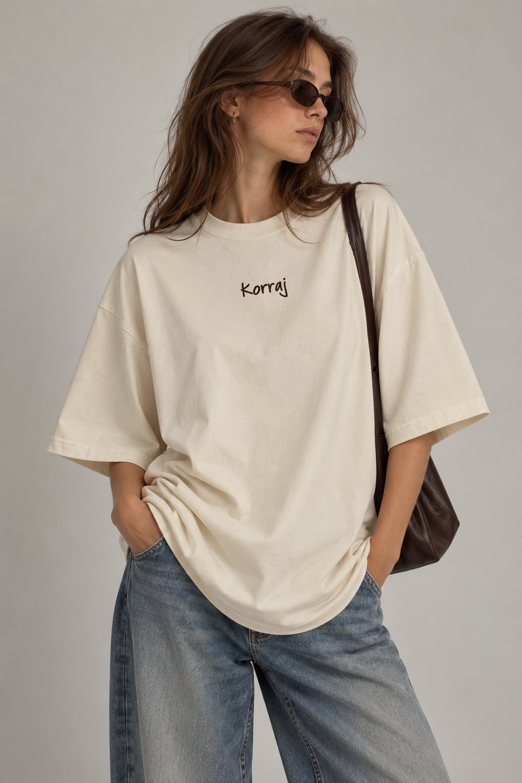 Signature Cream Oversized T-Shirt