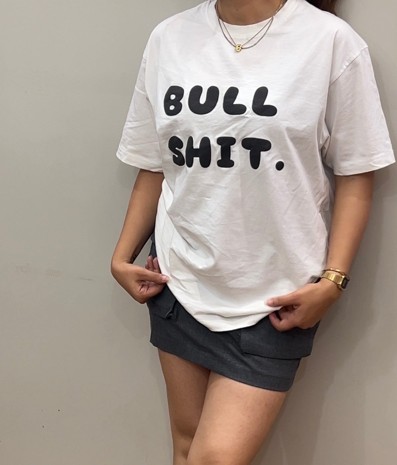 Bull Shit Unisex Oversized T-Shirt in Puff