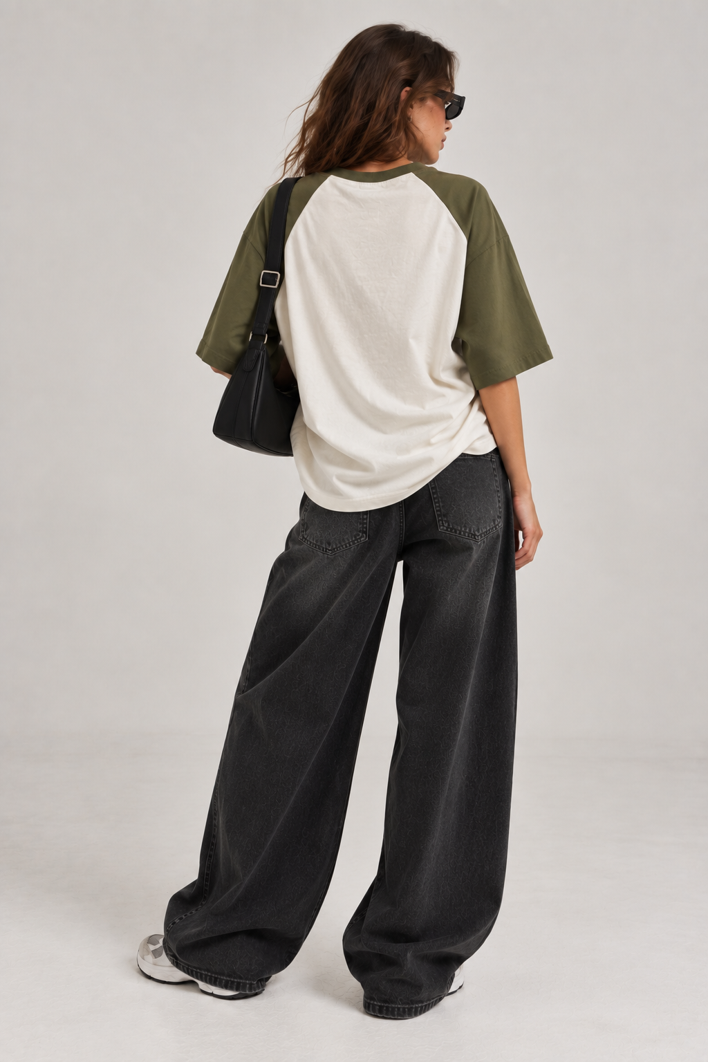 Classic Olive Green Oversized Raglan Tee
