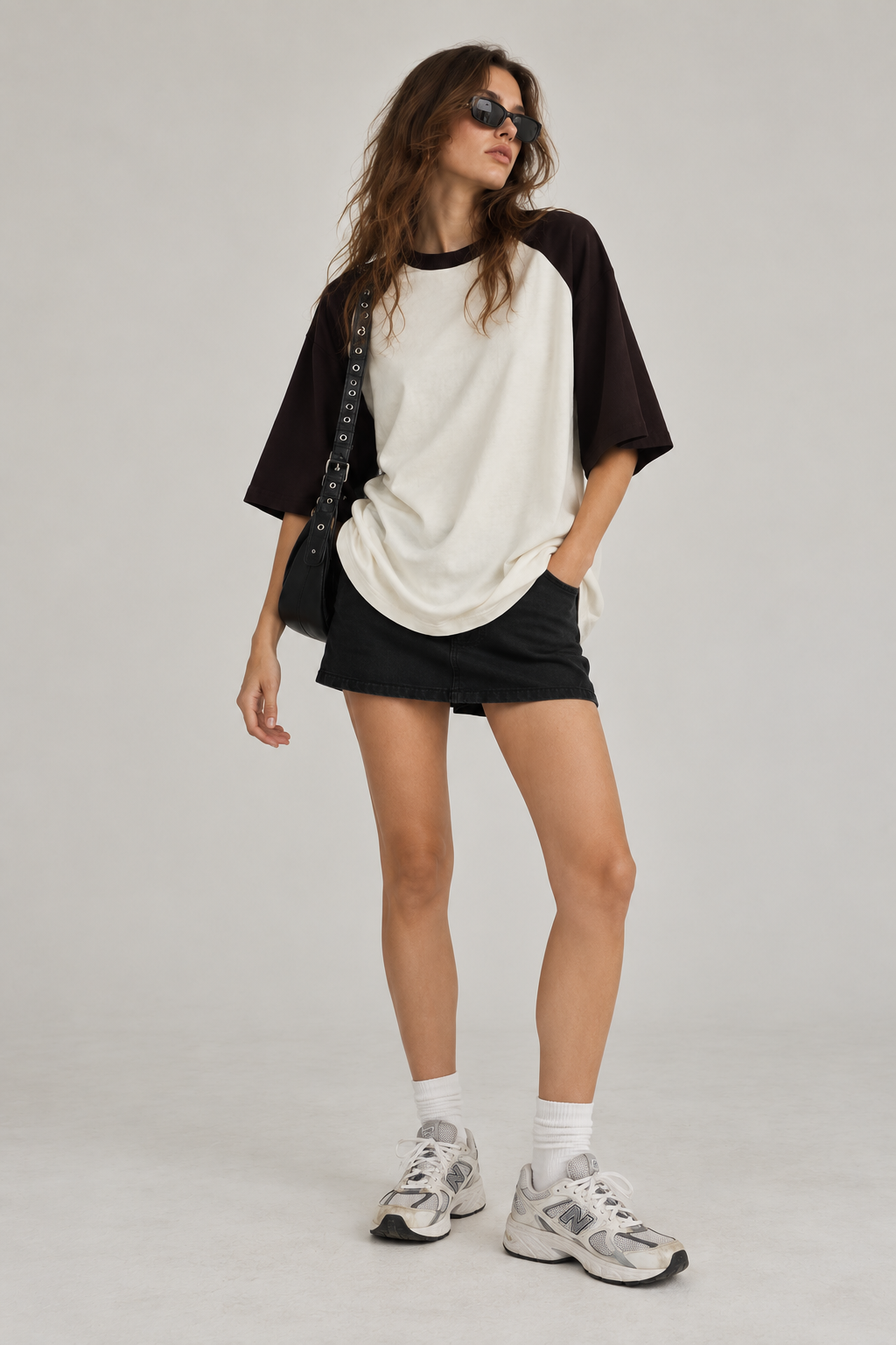 Classic Brown Oversized Raglan Tee