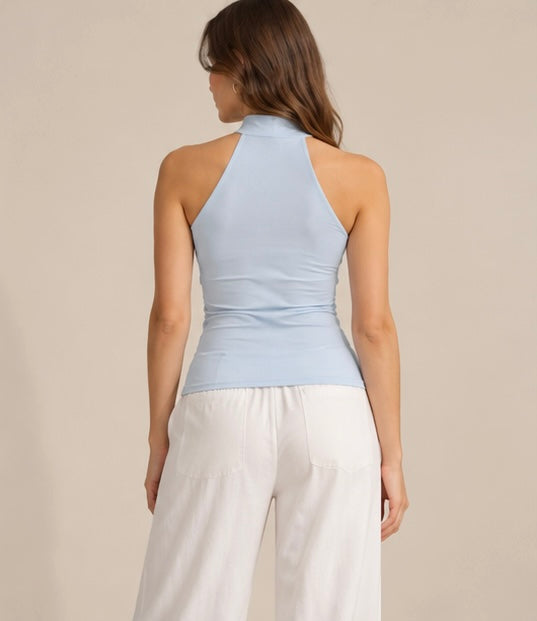 Baby Blue Halter Neck Top