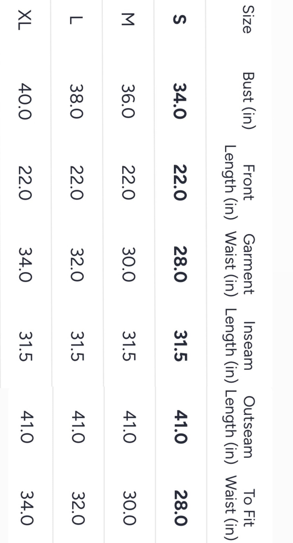 Size guide