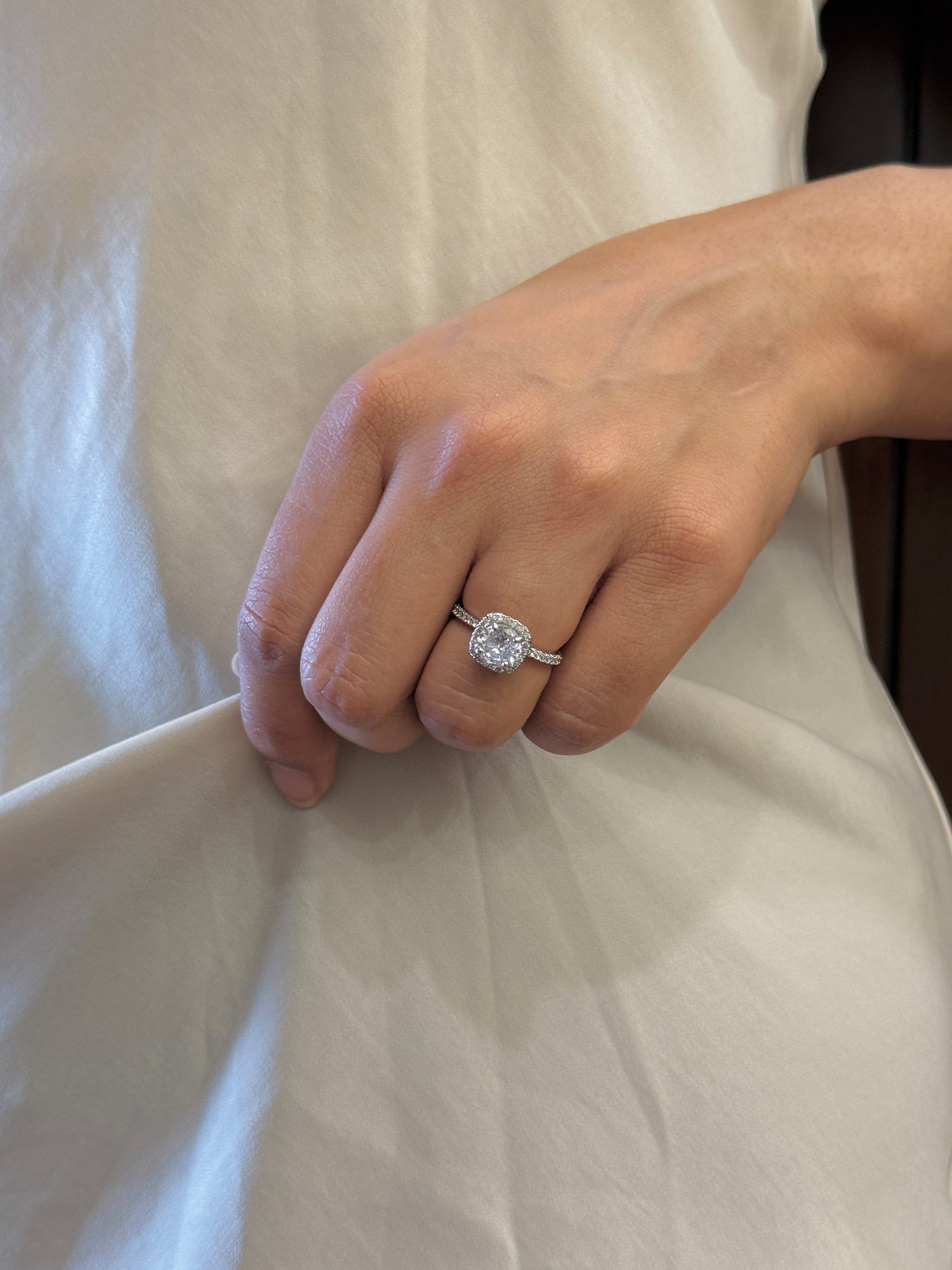 Platinum Plated Solitaire Adjustable Ring