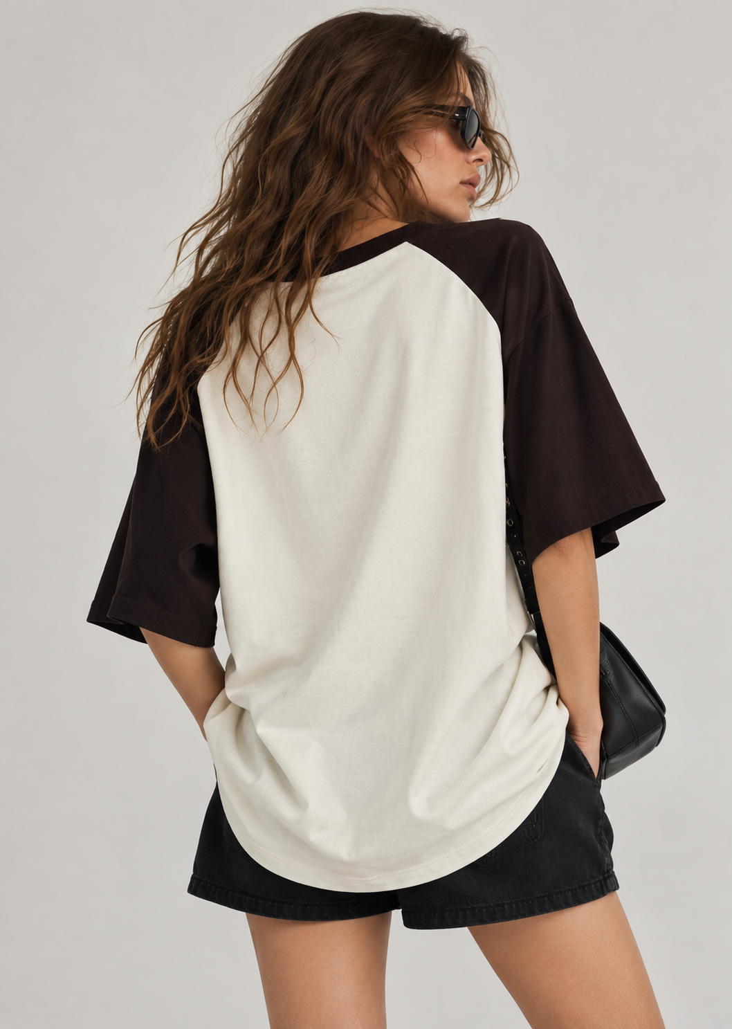Classic Brown Oversized Raglan Tee