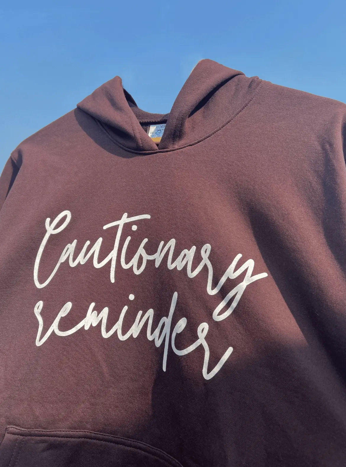 Comfortable | Pullover | Sporty Brown Cautionary Reminder Hoodie