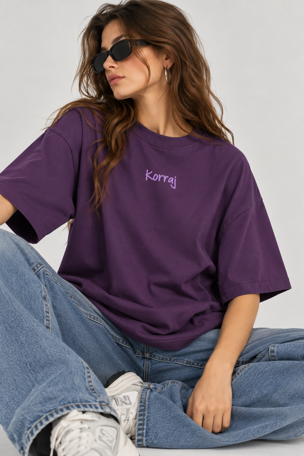 Purple Signature Oversized T-Shirt