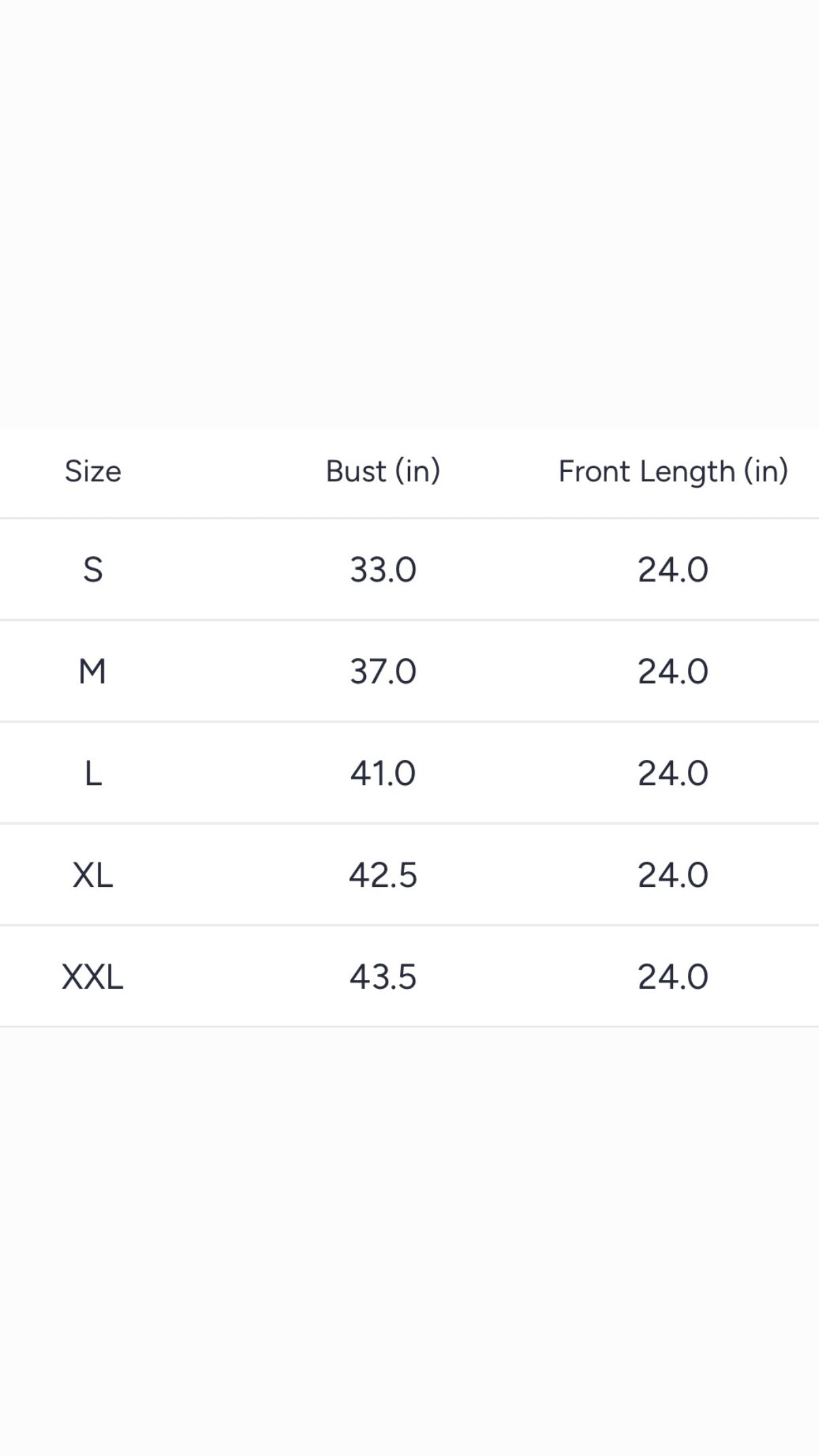 Size guide