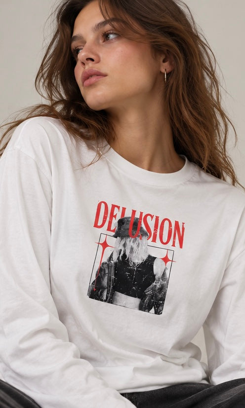 Delusion Oversized Full Sleeve Tee