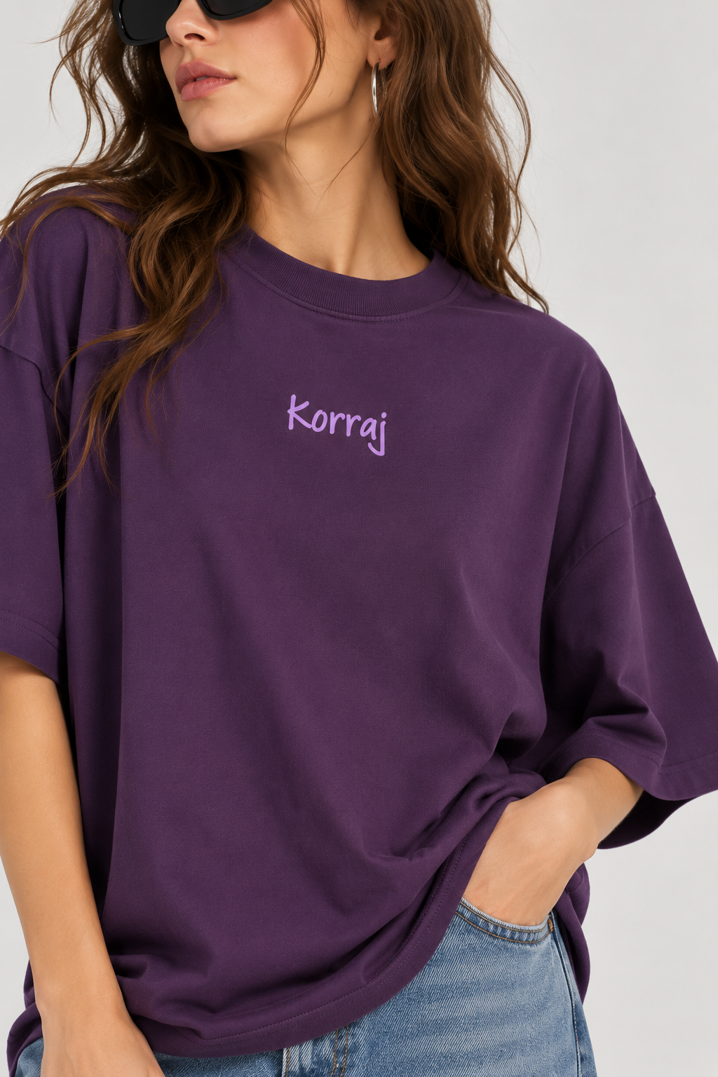 Purple Signature Oversized T-Shirt