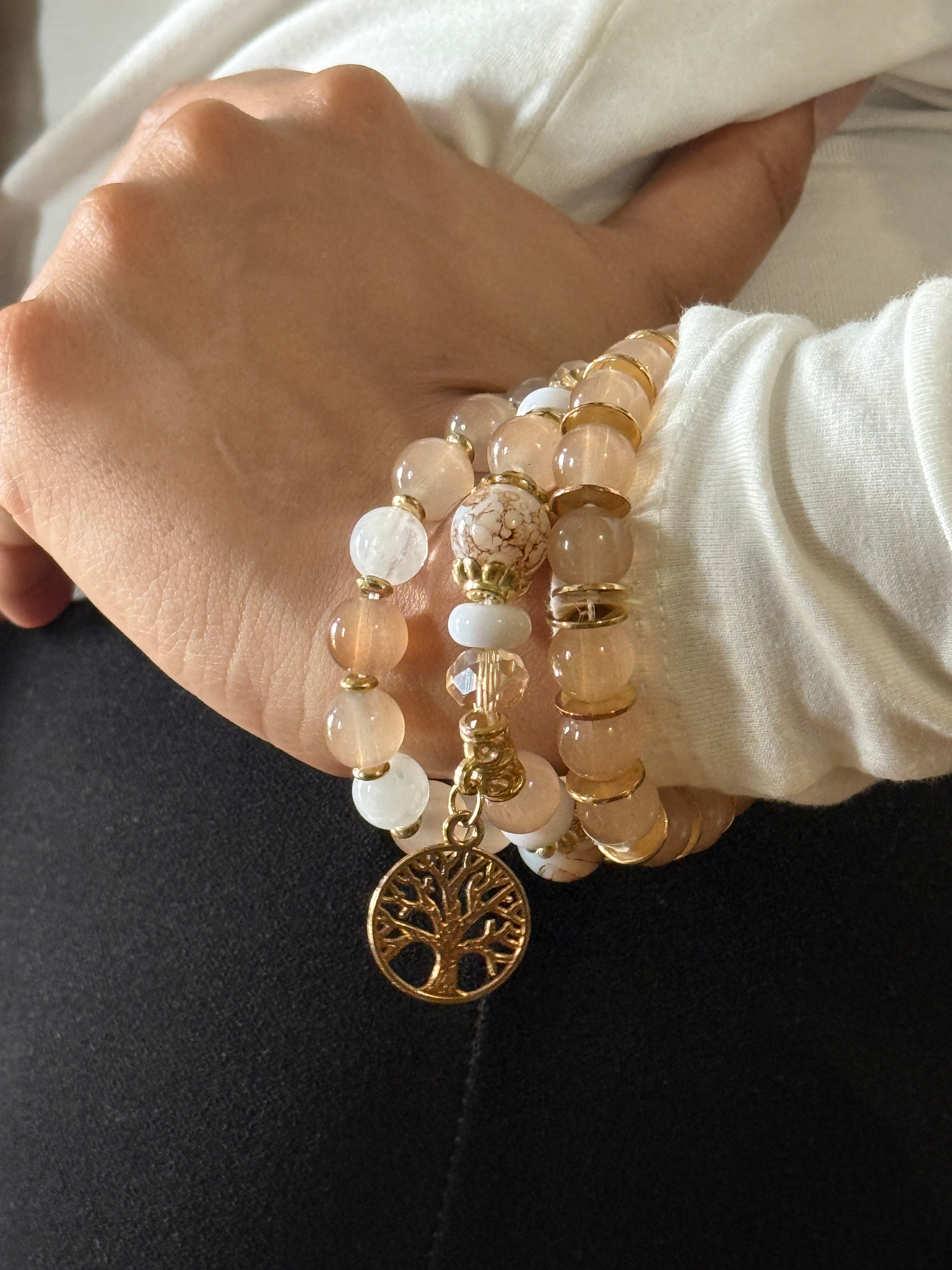 Tassel Stretch Bracelet Stack for Women