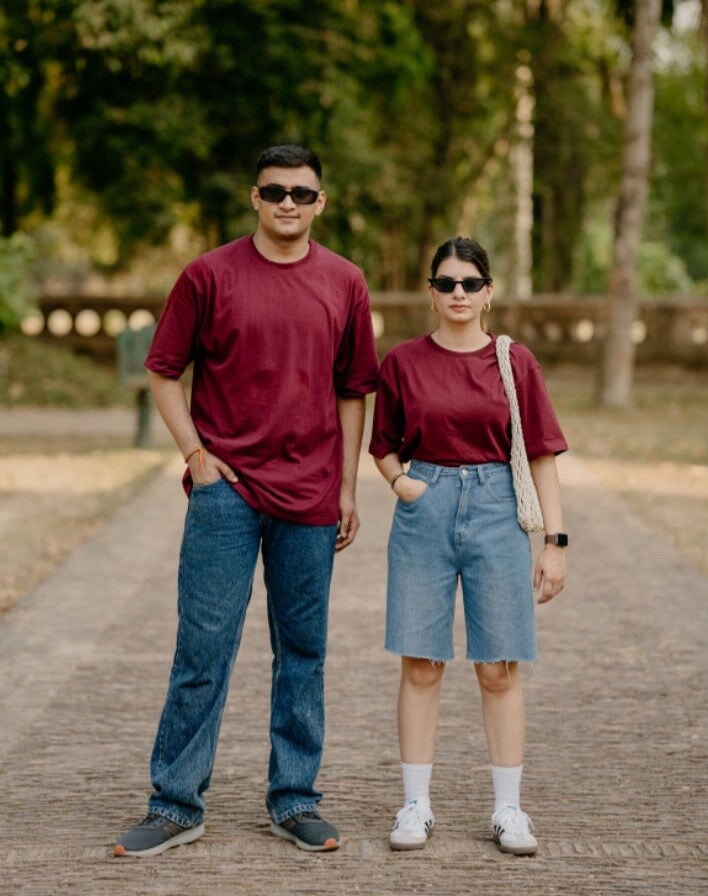 Plain | Soft Fabric | Maroon Unisex Tshirt