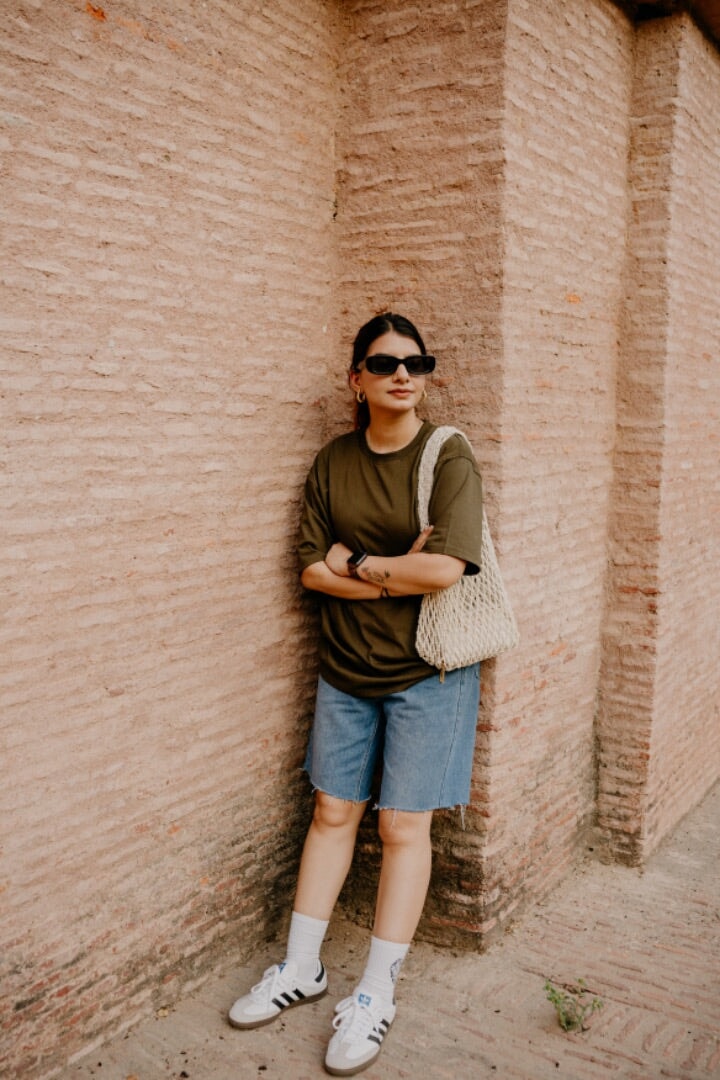 Olive Green | Plain | Oversized Unisex Tshirt