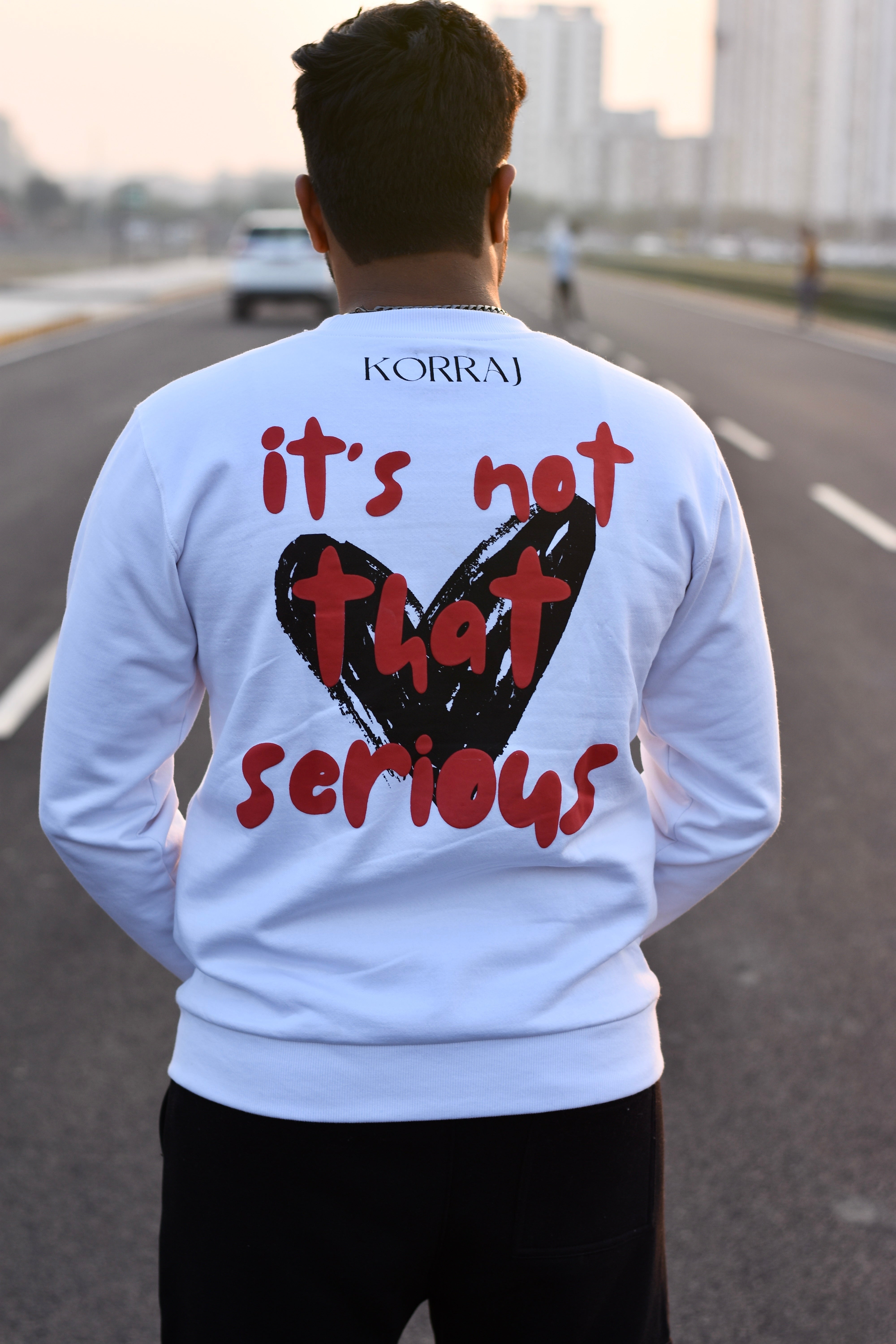 Comfortable | Red Printed | White Light Hearted | Stylish Sweatshirt