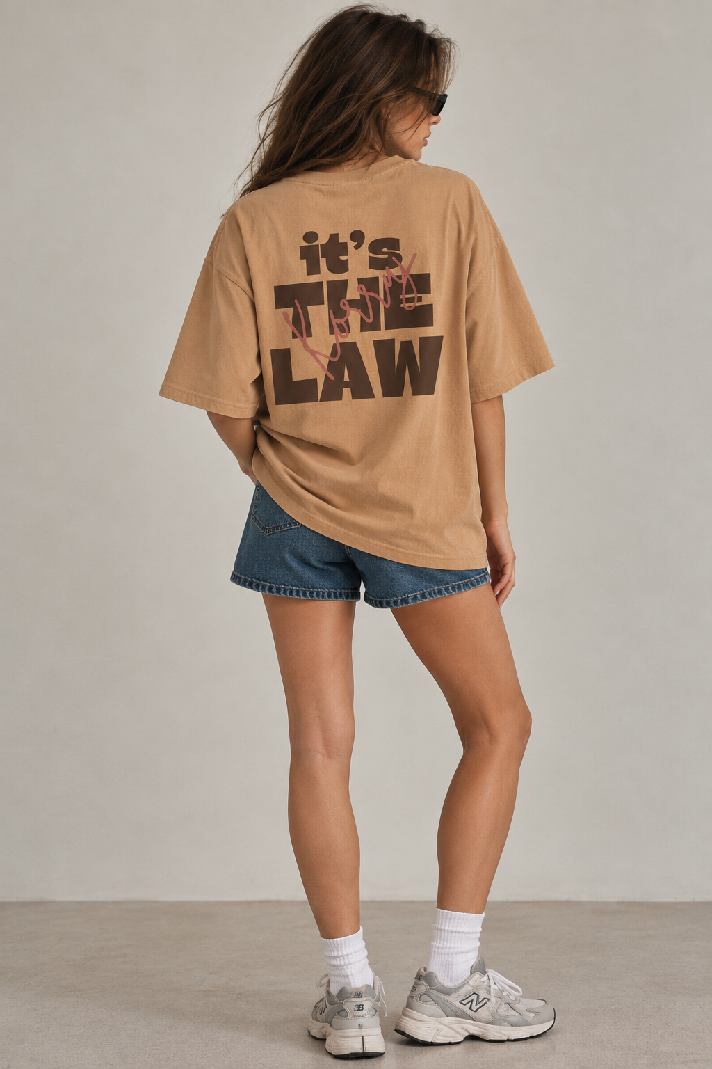 Be Nice Oversized Beige Tshirt