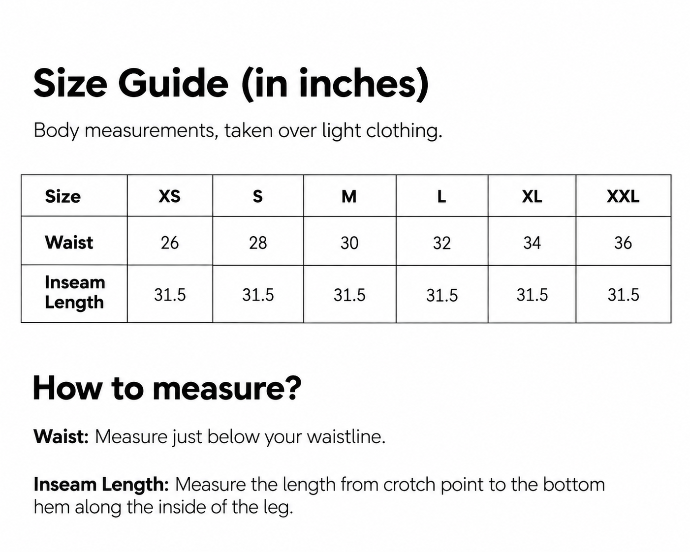 Size guide