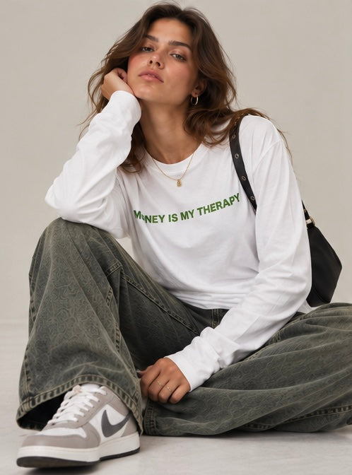Money Is my Therapy Full Sleeve Tshirt