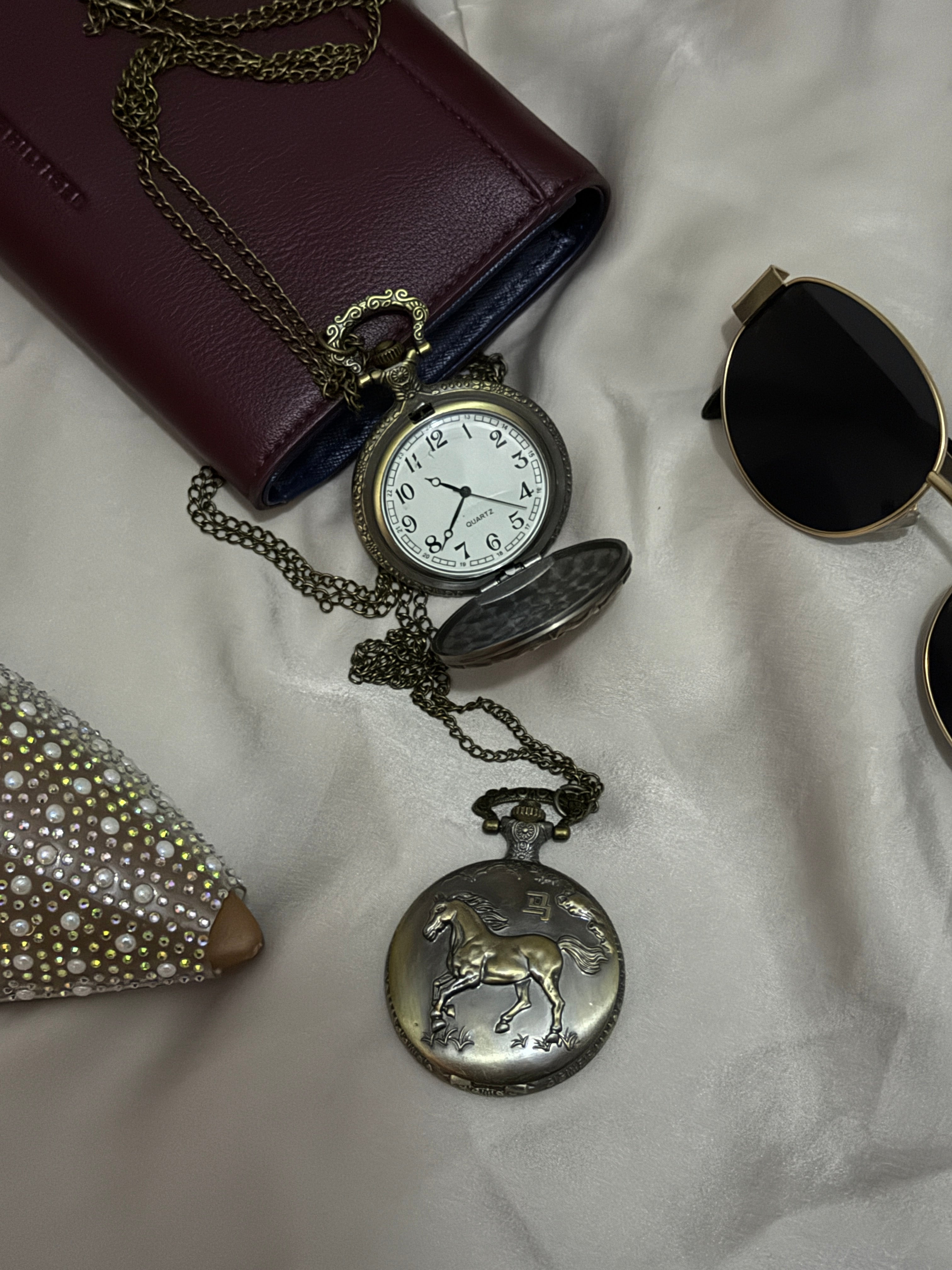 Vintage Pocket Watch with Chain
