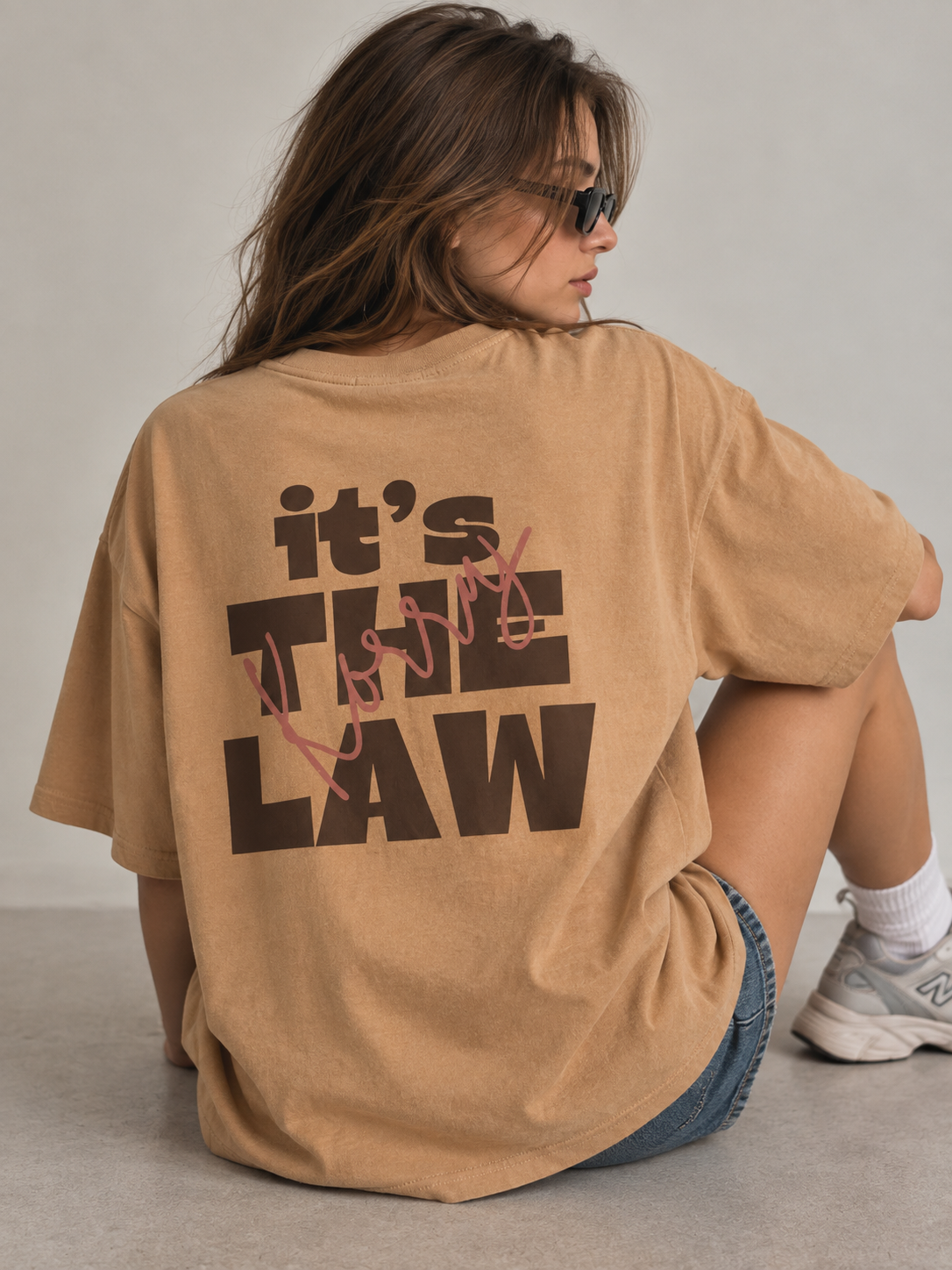 Be Nice Oversized Beige Tshirt