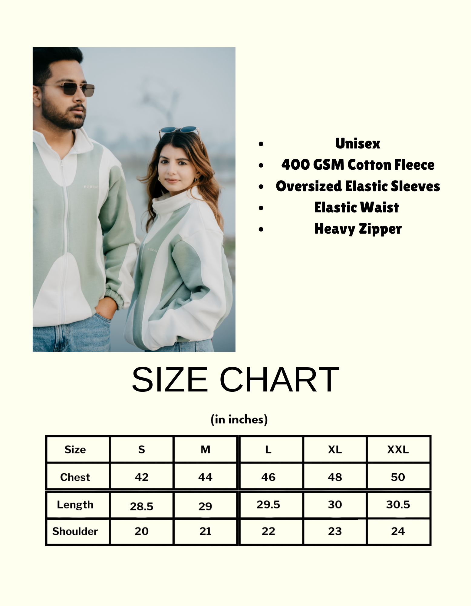 Unisex 90’s Zip up in Green - Korraj.com