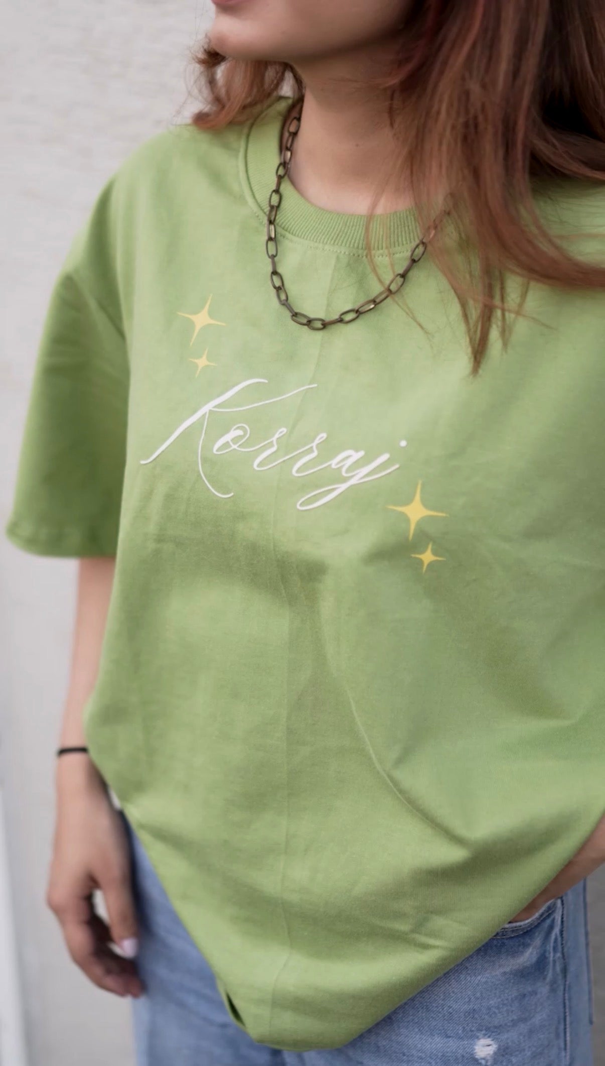 Glow Up Green Oversized Tshirt