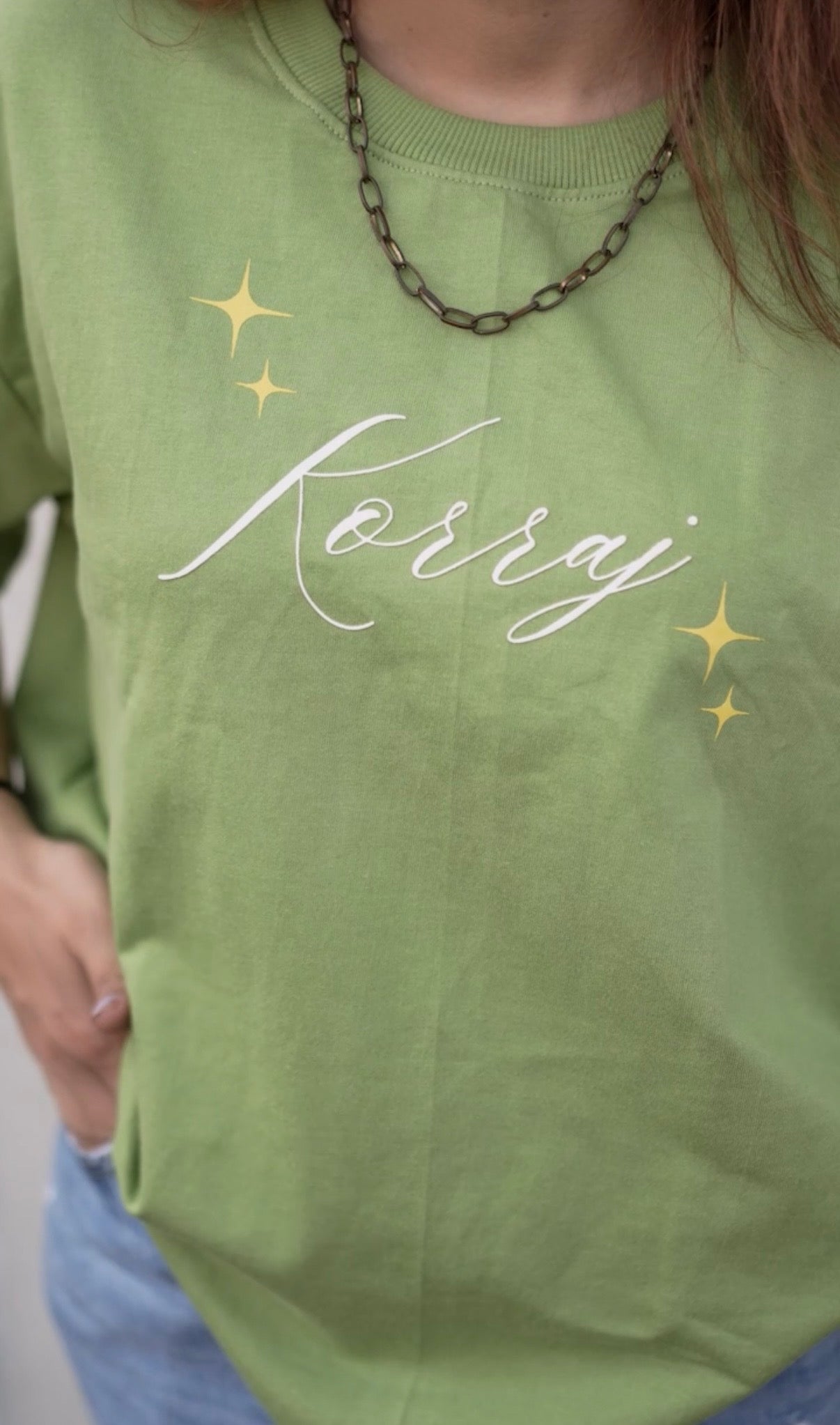 Glow Up Green Oversized Tshirt