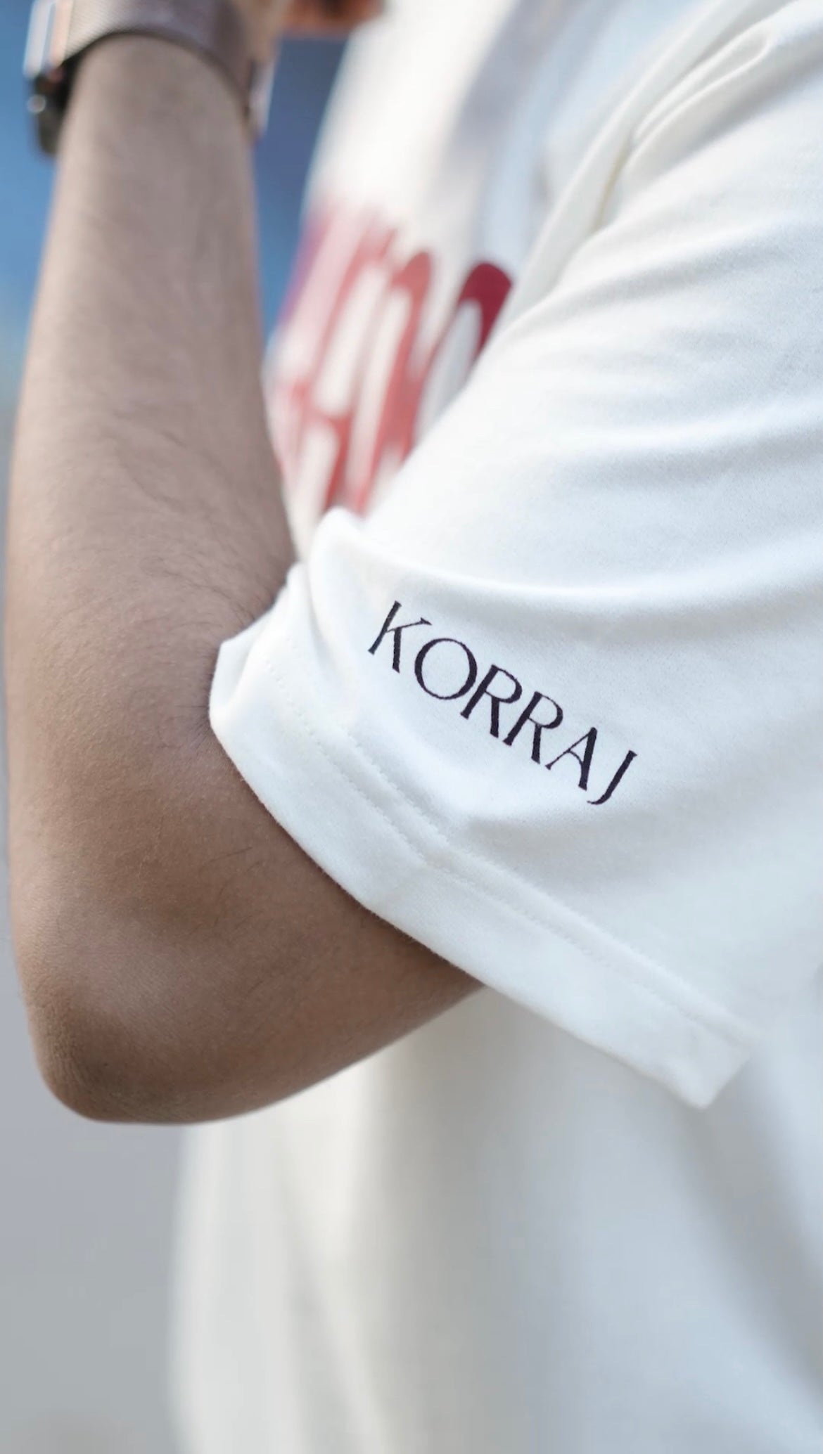 Pure Cotton | Round Neck | Cream Chaos Oversized Tshirt