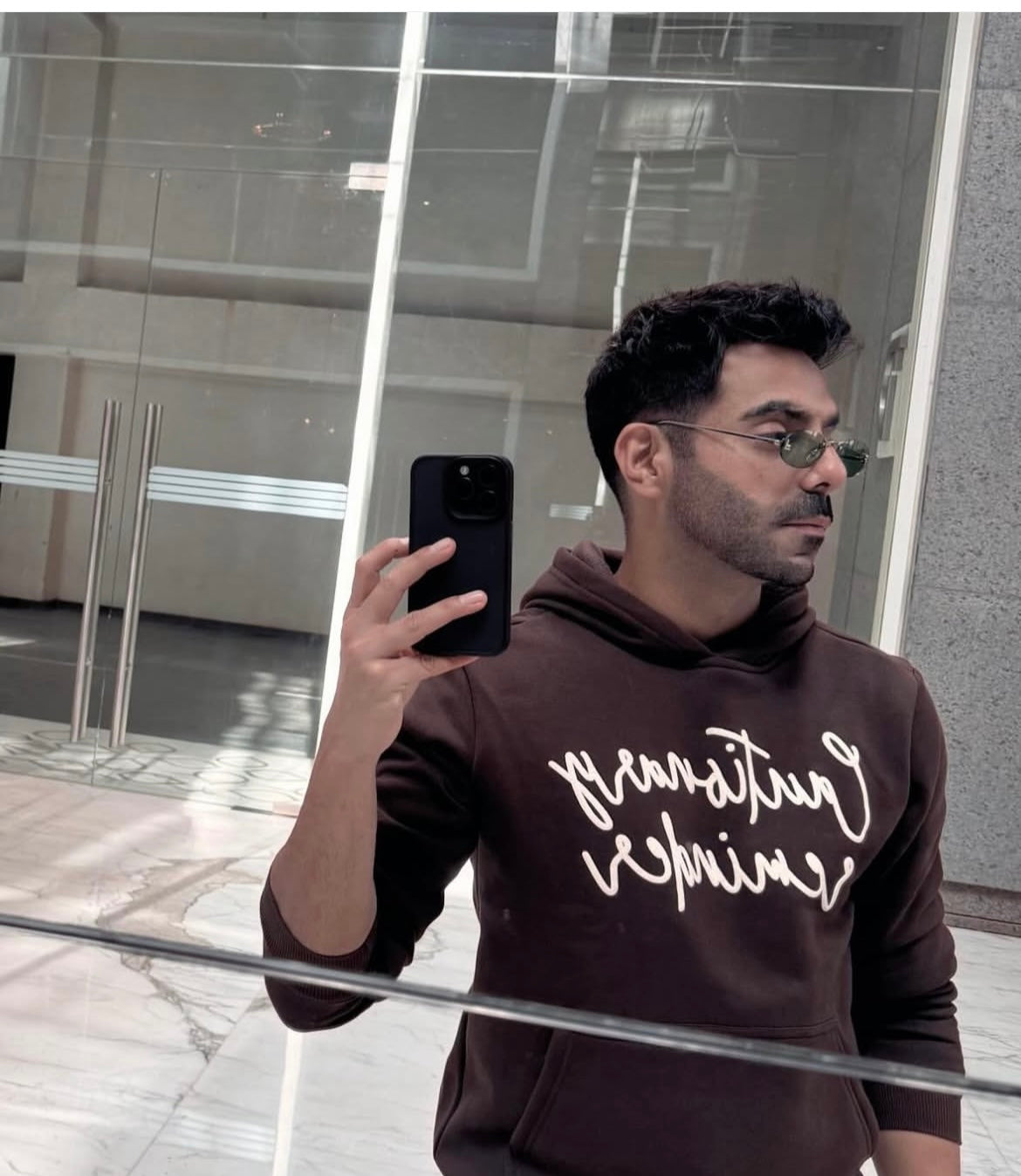 Comfortable | Pullover | Sporty Brown Cautionary Reminder Hoodie