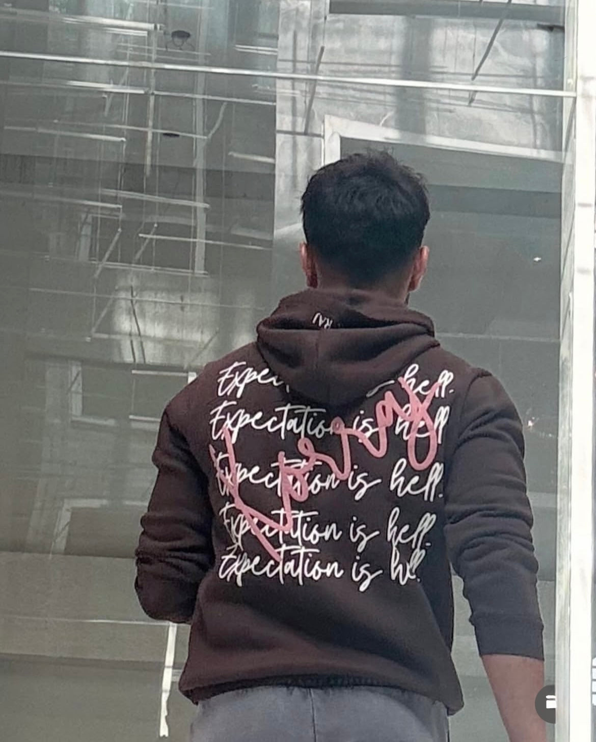 Comfortable | Pullover | Sporty Brown Cautionary Reminder Hoodie