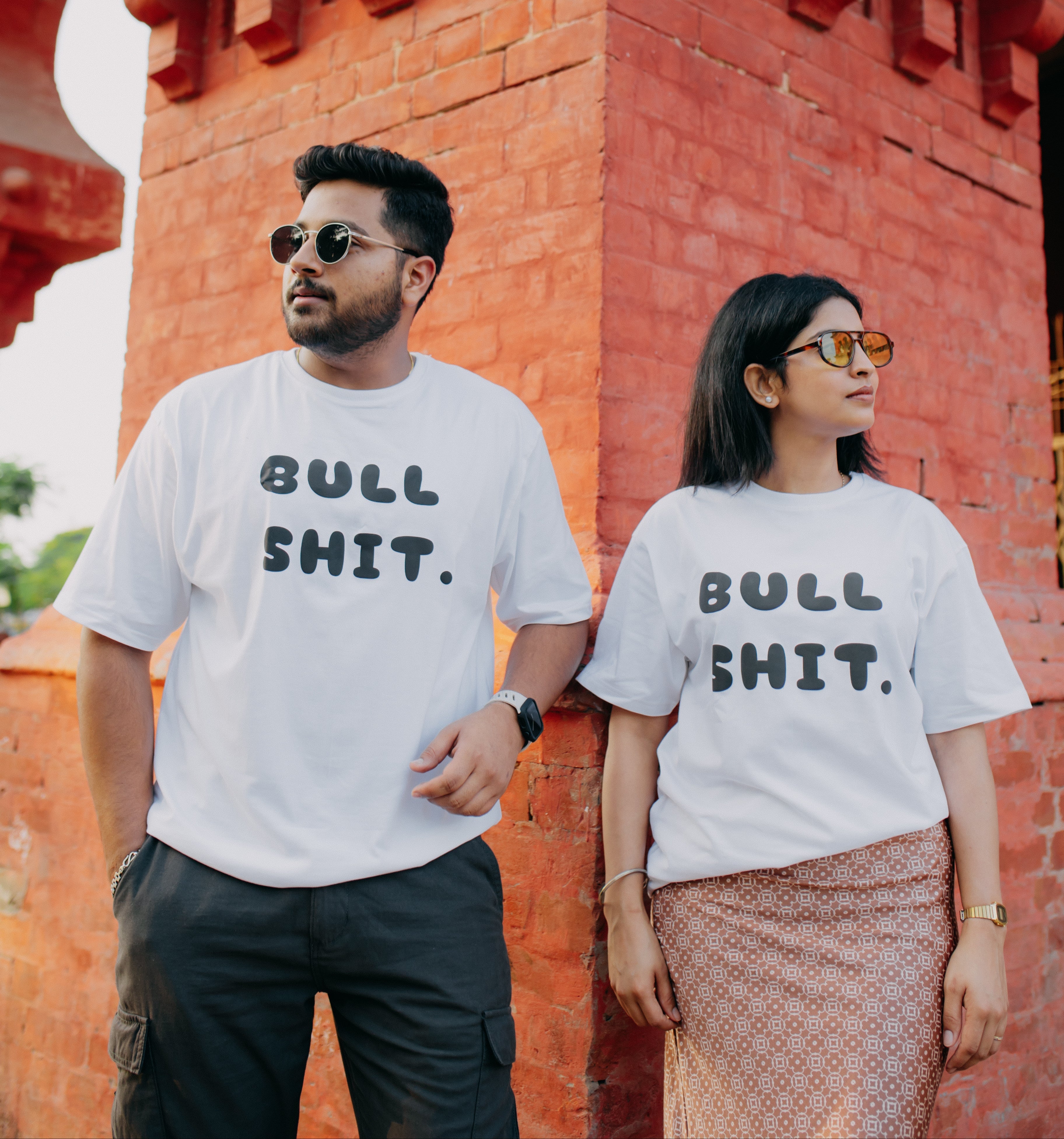 Bull Shit Unisex Oversized T-Shirt in Puff