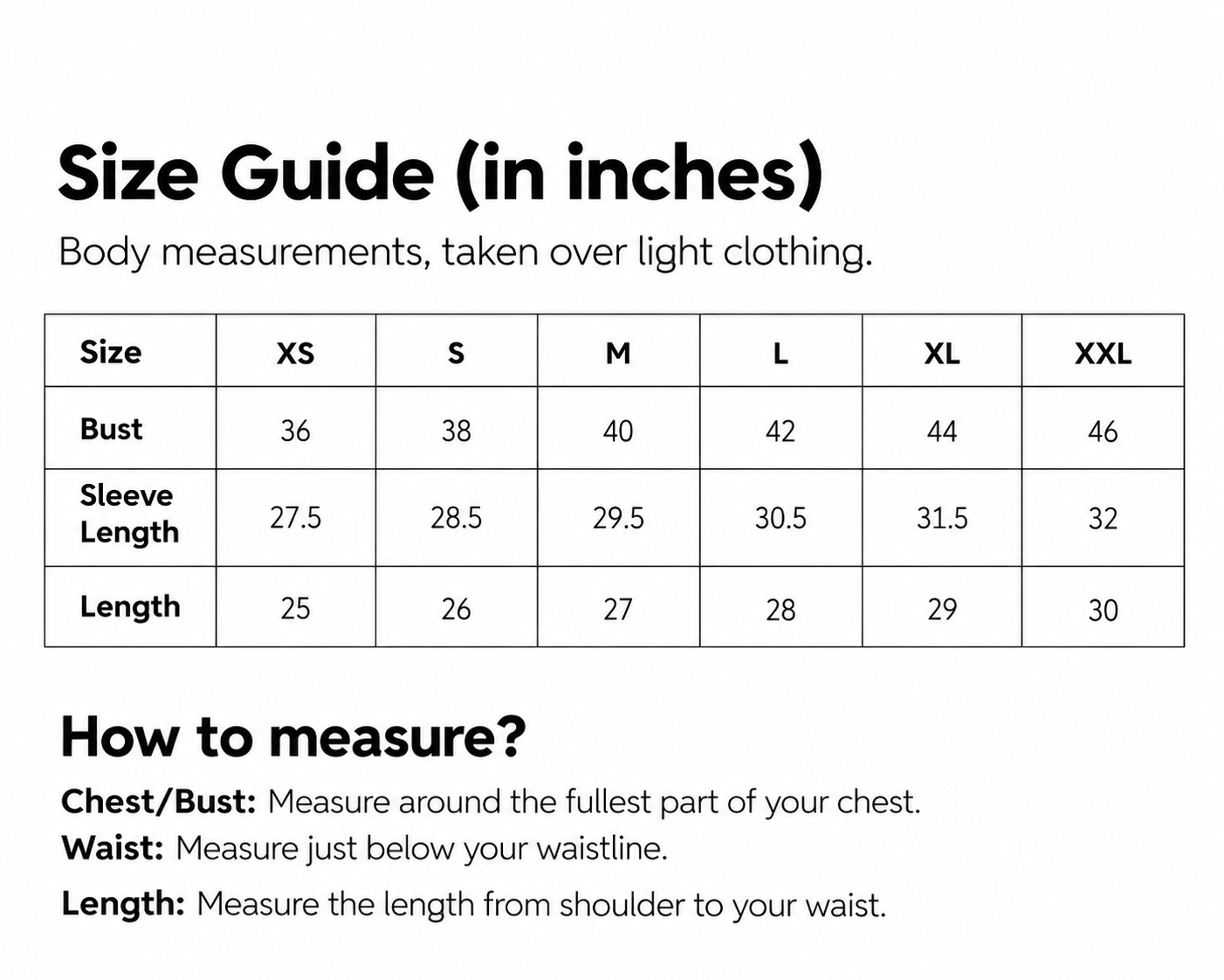 Size guide