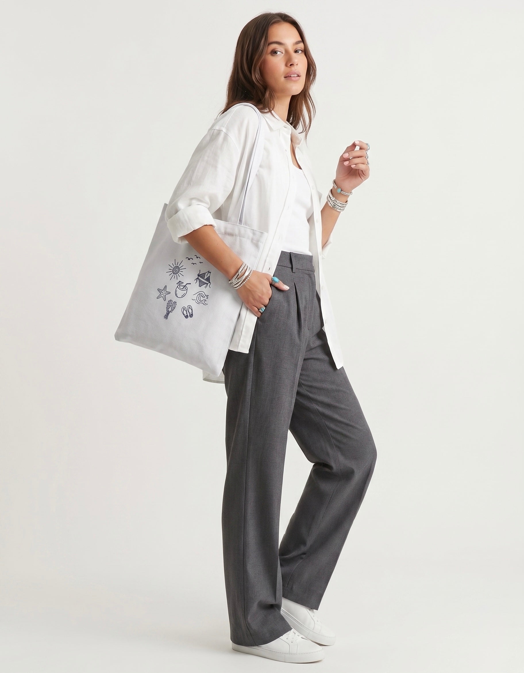 Beach Essentials Non Zipper Tote Bag