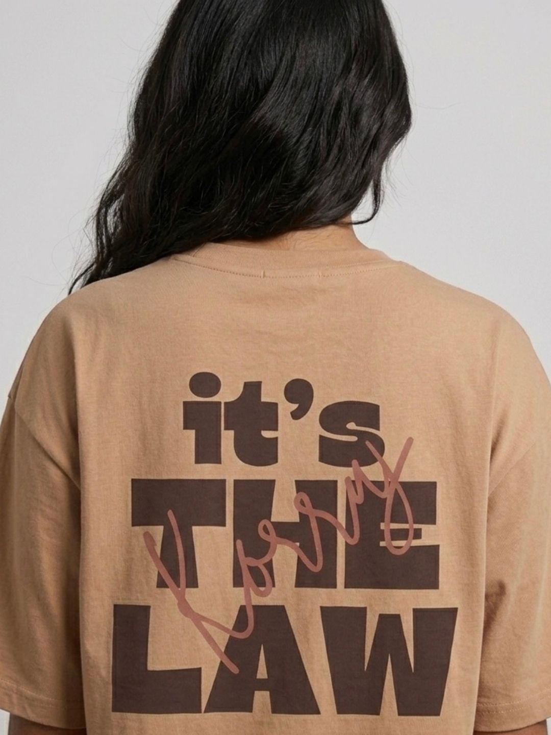 Be Nice Oversized Beige Tshirt