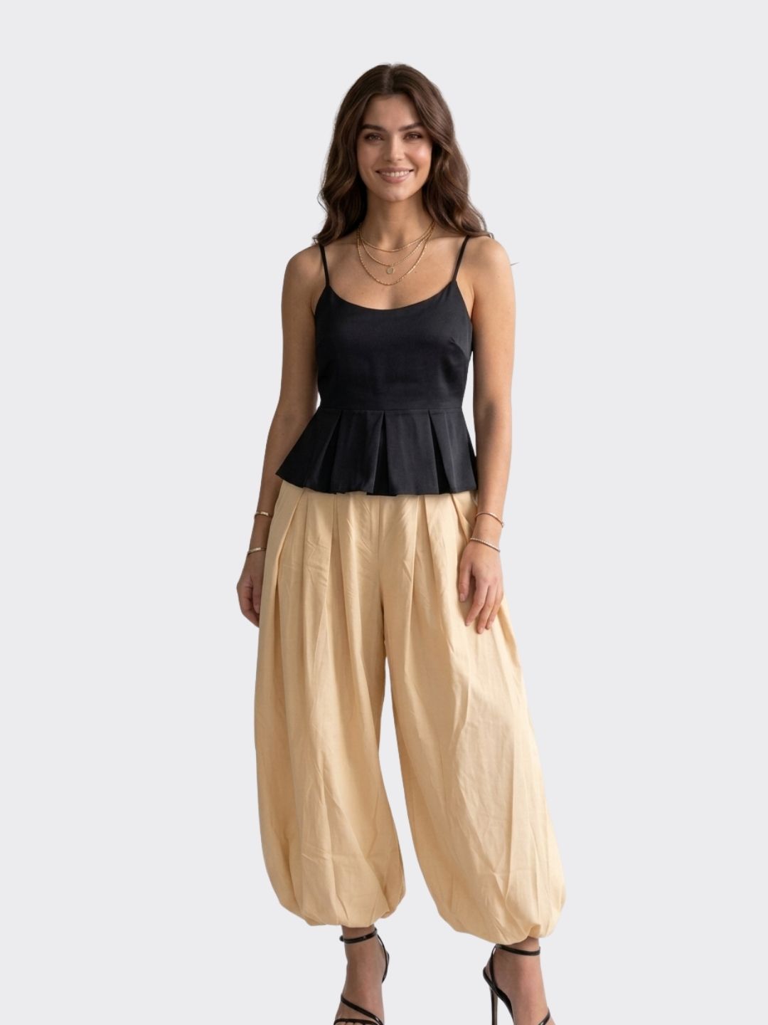 Women High Rise Balloon Trouser