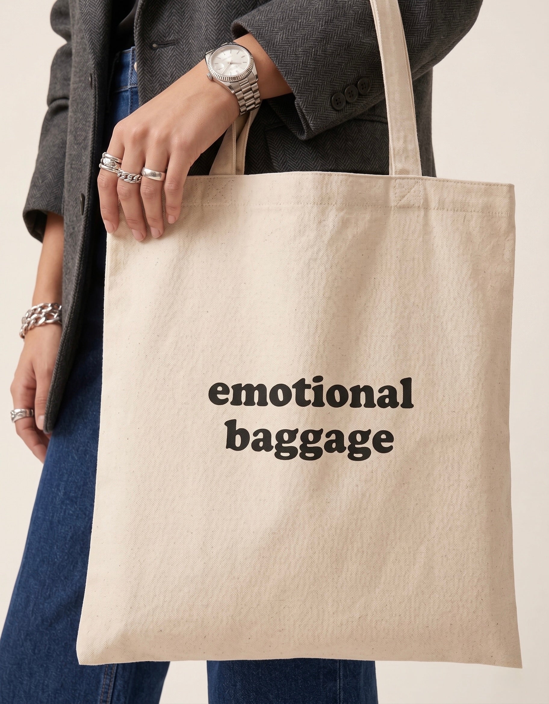 Emotional Baggage Non Zipper Tote Bag