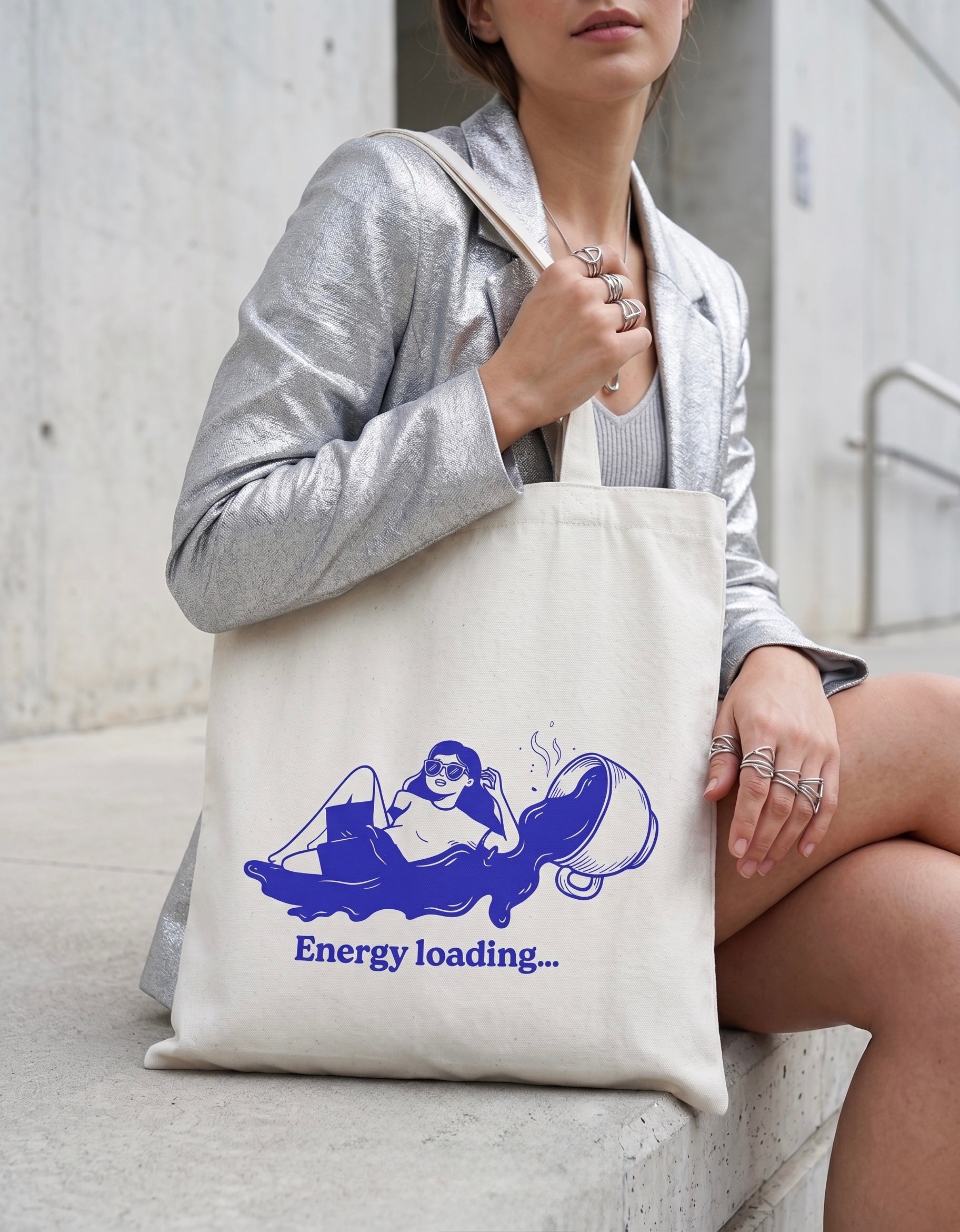 Energy Loading Non Zipper Tote Bag